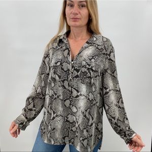 Banana Republic Heritage Snakeprint Blouse X Large